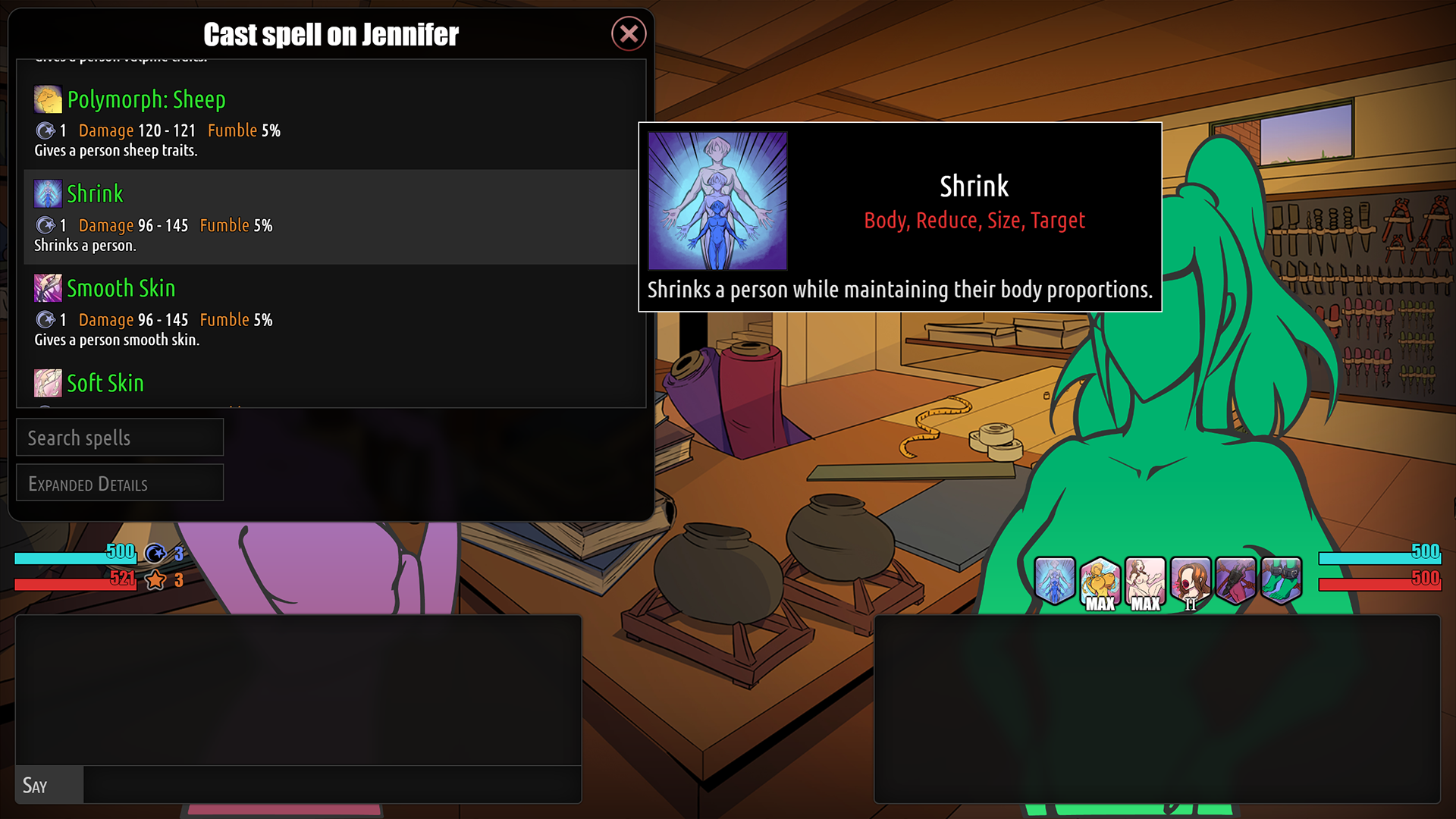 Shrink spell